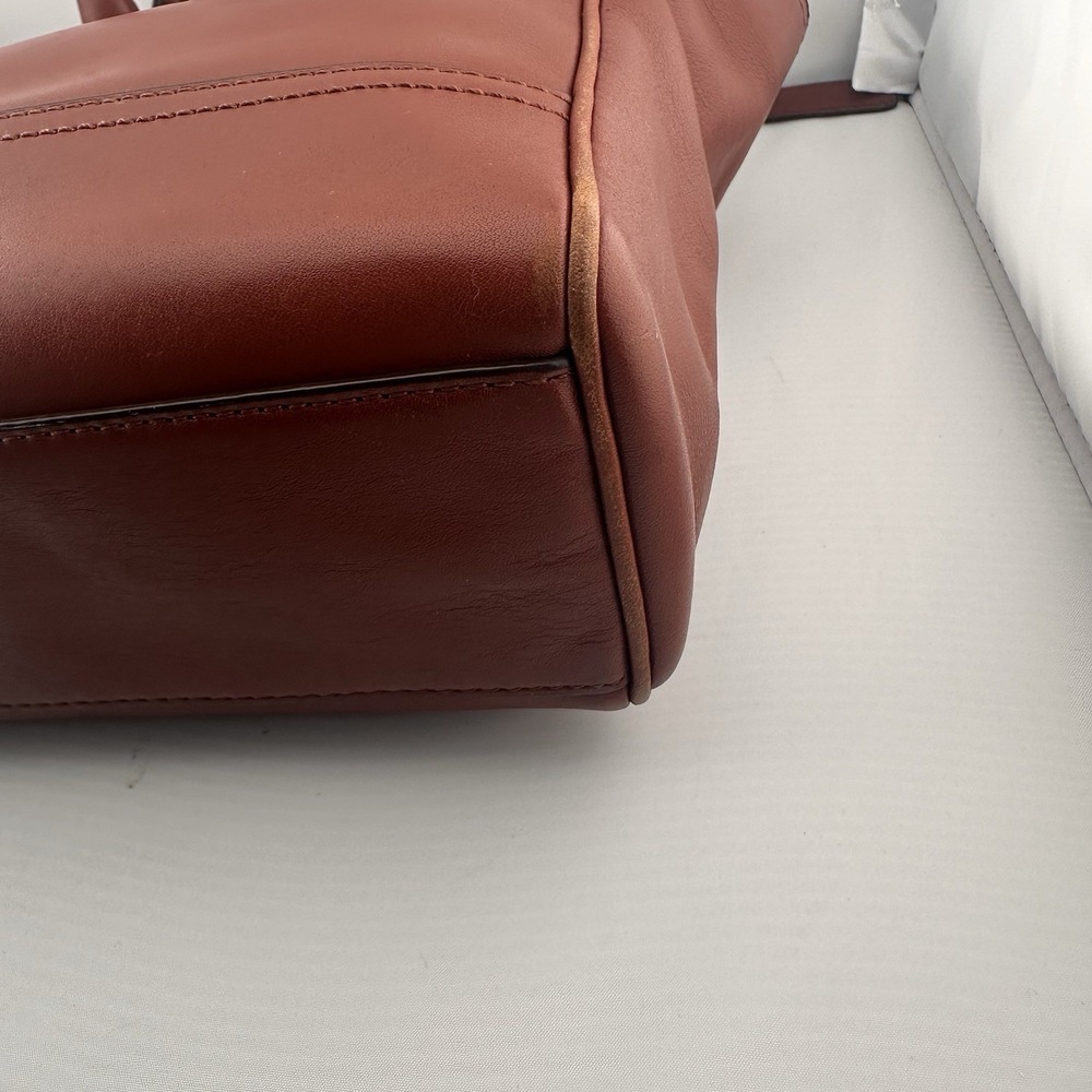 Coach Legacy Mini Tanner Satchel Cognac Shoulder Bag Tassel Classic Office - Picture 8 of 11